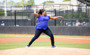 Veteran Served by Wounded Warrior Project Throws First Pitch at East Carolina University