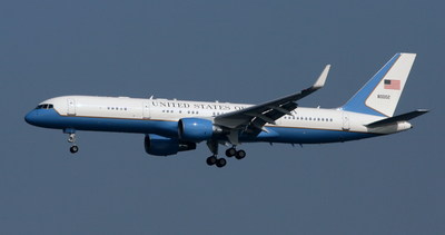 United States Air Force C-32A (military variant of Boeing 757-2G4) is among the covered aircraft used for VIP transport. Photo credit: Sam Meyer via Wikimedia Commons.