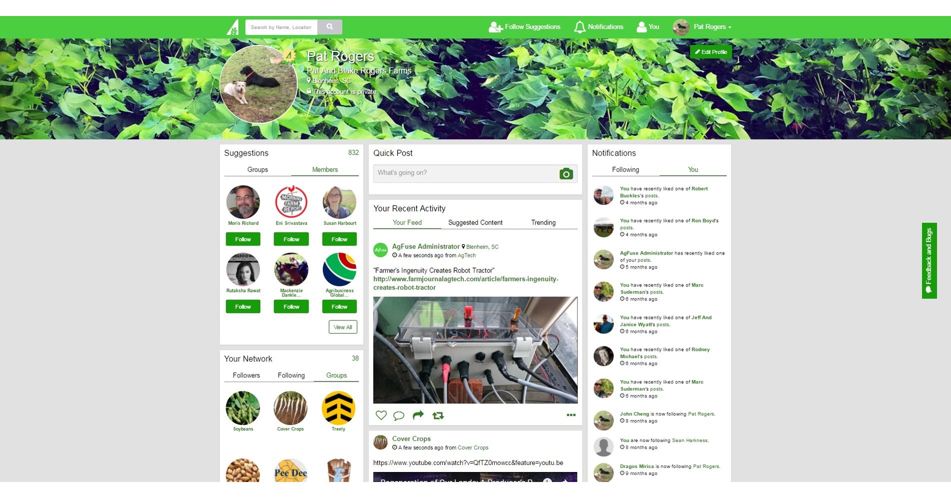Social Networking Site for the Agricultural Community Enhances Member ...