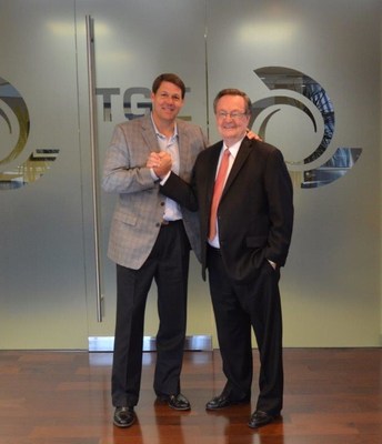 U.S. Rep. Jodey Arrington (R-TX) (l) and Tri Global Energy CEO John Billingsley (r)
