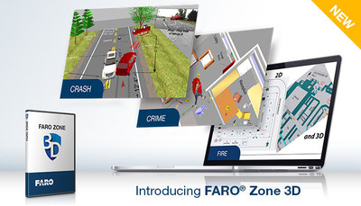 FARO Zone 3D : Une application logicielle rvolutionnaire pour les professionnels de la scurit publique (PRNewsfoto/FARO)