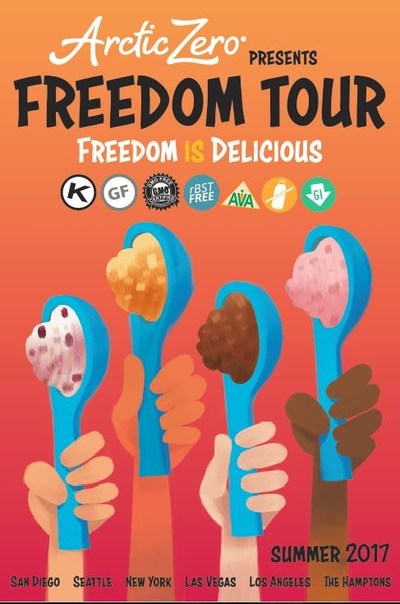 ARCTIC ZERO® Fit Frozen Desserts™ is launching its summer Freedom Tour, visiting cities nationwide with free samples of its lactose-free, whey protein-based frozen desserts.