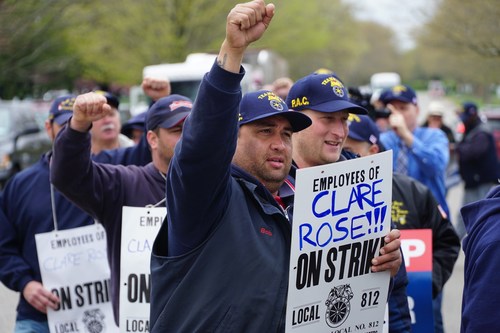 Teamsters Local Union 812 members on Strike against Anheuser-Busch distributor Clare Rose in New York.