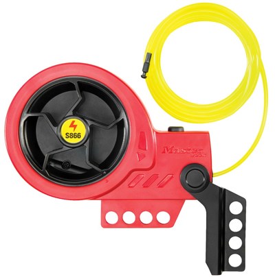 Master Lock’s new, highly versatile Retractable Cable Lockout Devices allow employees to address challenging lockout situations, including gate valve and electrical applications. Available to ship now in two models: S866 (shown) for electrical lockout applications and S856 for general lockout applications.