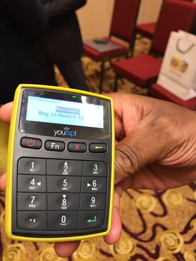 Youtap's portable new X8 device enables mobile money merchant payments instantly.