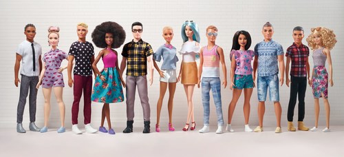 Today, Barbie® announced the expansion of its Fashionistas® line with 15 new modernized and diverse Ken® dolls, featuring three body types – slim, broad and original – seven skin tones, eight hair colors, nine hairstyles and on-trend fashions. These Ken dolls join the 100+ diverse looks launched in the Barbie Fashionistas line in the last three years, making it the most diverse fashion doll line in the marketplace. The new Fashionistas launch at retailers nationwide and on www.Barbie.com.