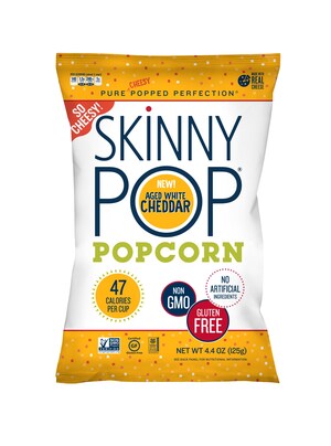 SkinnyPop® Popcorn Introduces New Cheesy Popcorn Flavors: Aged White Cheddar And Pepper Jack