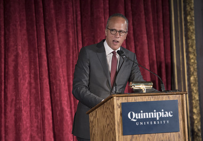 Quinnipiac University presented its Fred Friendly First Amendment Award to Lester Holt, anchor of “NBC Nightly News with Lester Holt” and “Dateline NBC,” at a luncheon Monday at the Metropolitan Club in New York City.