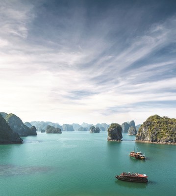 Seabourn announces new luxury cruise itineraries for fall 2018 and winter 2019 seasons. The new program features 37 unique sailings to hidden harbors and must see cities around the world, including Halong Bay in Vietnam (pictured).