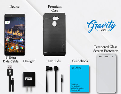 Figo Gravity - Free Accessories worth $35 - Premium Case, Tempered Glass, 5 Feet Data Cable, Premium Headphones