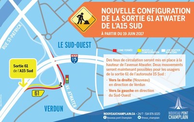 Principales entraves sur le réseau routier de la région de Montréal ce soir et la nuit prochaine