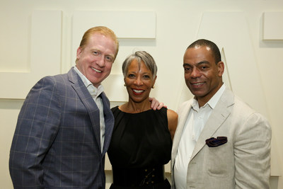 (L-R) SoundExchange President and CEO Michael Huppe, Chief Development Officer for the Ellington Fund Harriette Ecton, President of the Ellington Fund Ari Fitzgerald