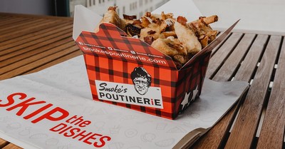 Just in time for Canada’s 150th, Smoke’s Poutinerie unveils the OHHHH CANADA! Poutine. Topped with peameal bacon, double-smoked bacon, French toast sticks and maple syrup, this and dozens of other poutine flavours are now available for delivery on SkipTheDishes. With the world’s most advanced ordering and delivery technology, nothing can stand in the way of satisfying Canadian’s cravings for mouth-watering poutine concoctions. (CNW Group/Skip The Dishes)
