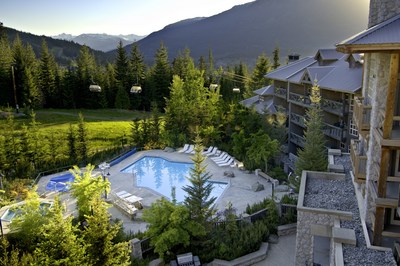Summer mountain scene at ResortQuest Whistler Resort in Whistler, B.C., Canada