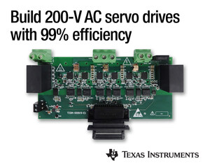 TI GaN power design drives 200-V AC servo drives and robotics with 99-percent efficiency