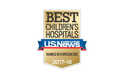 Cohen Children's Medical Center badge for the 2017 US News Best Children's Hospitals list.