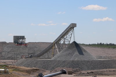 Rainy River primary crusher and conveyor system successfully commissioned. (CNW Group/New Gold Inc.)