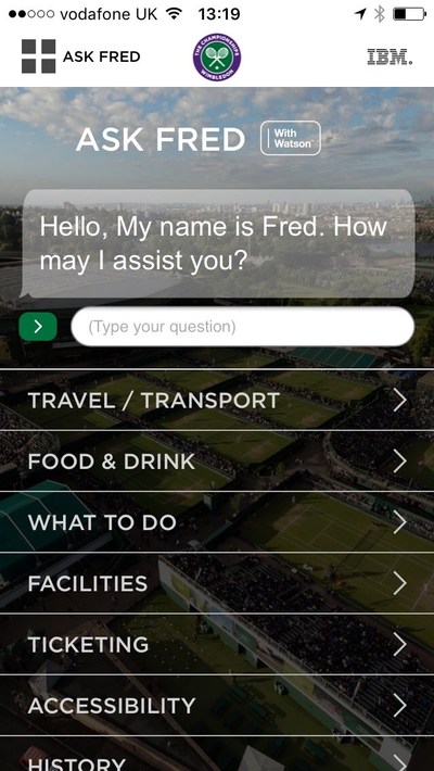 Leveraging AI to assist the Wimbledon visitor