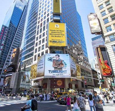 Tubelight being promoted at Times Square, New York by UC News