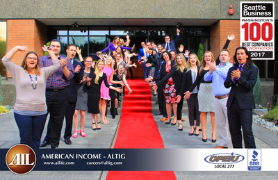 American Income-Altig named among Seattle Business Magazine's Washington 100 Best Companies for a third consecutive year.