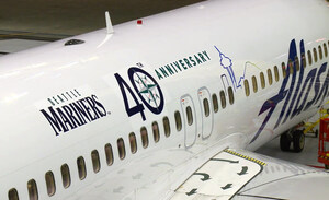 Alaska Airlines introduces Seattle Mariners-themed plane to commemorate the club's 40th anniversary