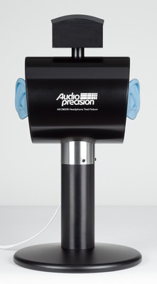 The Audio Precision AECM206 Headphone Test Fixture supports the testing of circum-aural, supra-aural and intra-concha headphones and earbuds in R&D and production test applications.