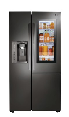 LG InstaView refrigerator – the first innovation to let users simply knock twice to illuminate the door’s sleek glass panel to see what’s inside without opening the refrigerator.