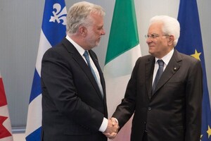 Le premier ministre du Québec rencontre le président de la République italienne, Sergio Mattarella