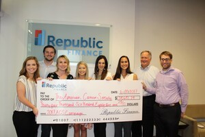 Republic Finance Presents Employee-Raised Donation to American Cancer Society
