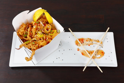 Bangkok Calamari Crispy Calamari, Sweet & Spicy Chili Sauce, Banana Peppers, Bean Sprouts, Green Onions, Crumbled Peanuts, Sesame Seed