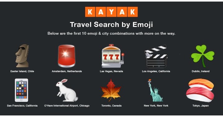 Kayak Will Now Let You Search for Destinations By Emoji