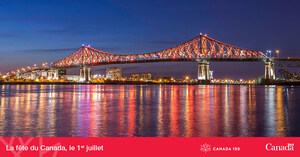 Le pont Jacques-Cartier sera illuminé aux couleurs de Canada 150 le 1er juillet