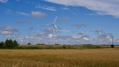 Dobieslaw wind farm, one of four projects involved in the lawsuits. Located in the Village of Dobiesław, Darłowo Municipality, Slawno County, northwest Poland, approximately 285 miles northwest of Warsaw. It is a 27.5 megawatt project. (photo credit: Invenergy)