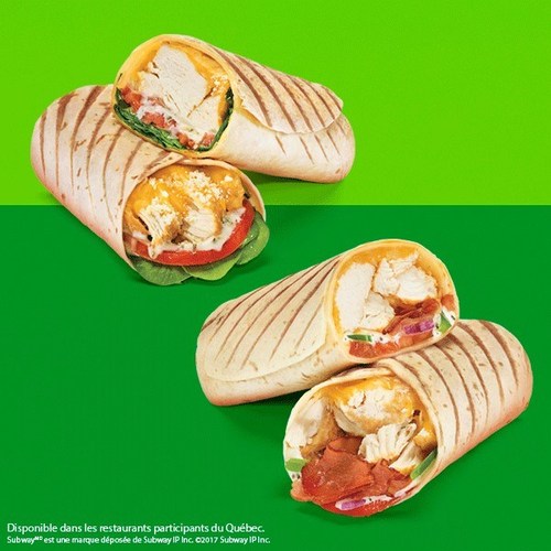 Les wraps grillés sont arrivés chez Subway(MD)
