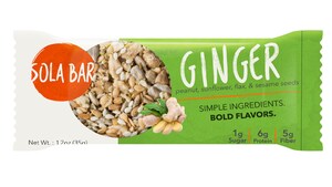 SOLA Snacks Introduces Ginger to Its Line of Healthy Savory Snack Bars