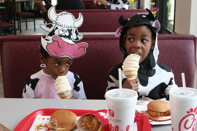 Chick-fil-A invites guests to dress like cows for free food on Tuesday, July 11.