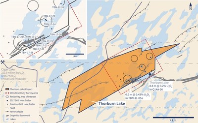 Figure 2 - Thorburn Lake Drill Hole Locations (CNW Group/IsoEnergy Ltd.)