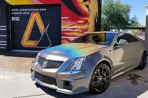 A Cadillac CTS-V's Journey to a Psychedelic Galaxy Makeover at Apex Customs