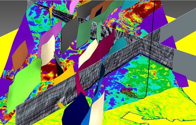 Display of data integration in a subsurface model using Paradigm SKUA-GOCAD™ in the Eagle Ford shale.