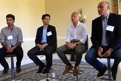 From left to right, Pramod Sharma, CEO and Founder, Osmo; Gil Elbaz, Founder and CEO, Factual; Jack Huang, CEO and Founder, Gizwits; Hovhannes Avoyan, CEO and Founder, PicsArt.