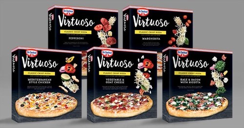 Virtuoso Classic Crust is currently available in five new flavors - Kale & Bacon Ricotta, Margherita, Mediterranean Style Chicken, Pepperoni and Vegetable & Goat Cheese.