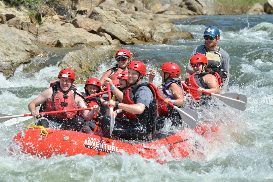 Colorado's Voluntary Flow Management Program on the Arkansas River, a unique cooperative agreement among water users, helps ensure there is water in the river for whitewater rafting well into August. Photo credit: Arkansas Valley Digital Imaging