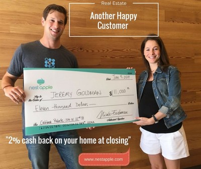 NestApple gives home buyers the opportunity to get 2% cash back at closing