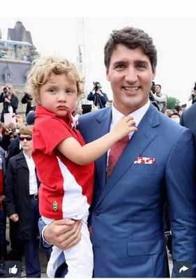 Corporate Update - Prime Minister Justin Trudeau and Sophie Grégoire Trudeau Choose Peekaboo Beans to Outfit Their Children for Canada's 150th Birthday Celebration (CNW Group/Peekaboo Beans Inc.)