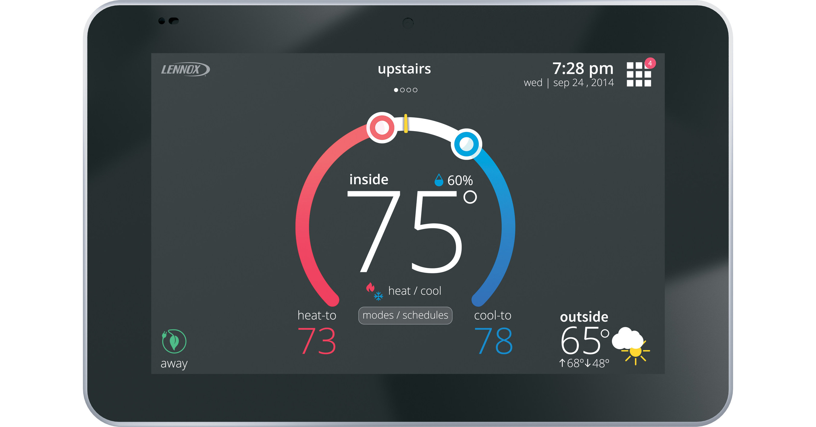 Smart 30 s. Lennox Programmable thermostat. Ultra Smart WIFI thermostat.