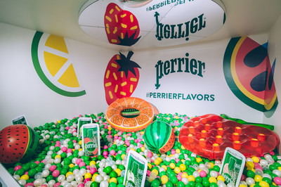 Guests at The Perrier Flavor® Studio are invited to find their flavor inspiration through interactive elements like the Perrier Bubble Ball Pit with original artwork by AKACORLEONE (Pedro Campiche.) From Wednesday, July 12 to Sunday, July 16, the event will be open to the public at 63 Greene Street in SoHo, New York City, celebrating the vibrant range of Perrier flavors, including the new Perrier Strawberry and Perrier Watermelon. (Credit: Perrier Sparkling Natural Mineral Water/Jane Kratochvil)