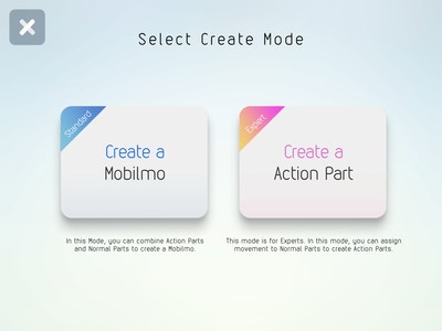 Two creation modes for beginners and advanced users