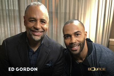 Power’s Omari Hardwick (R) talks with Ed Gordon (L) about the hit series, the relationship with his wife and how he has handled fame in the social media era in an Ed Gordon celebrity special premiering Mon.  July 17 at 10:00 pm ET on Bounce.