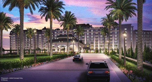 The next planned development for Disney Vacation Club will be an entirely new resort called Disney Riviera Resort. Estimated to open in fall 2019, this new resort experience is slated to be the 15th Disney Vacation Club property with approximately 300 units spread across a variety of accommodation types. A new skyway transportation system will connect the new resort to other areas on Walt Disney World property. (Proposed – Artist Concept Only, © Disney)