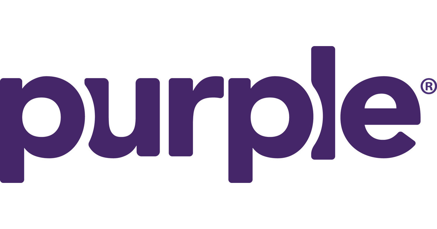 purple mattress logo history